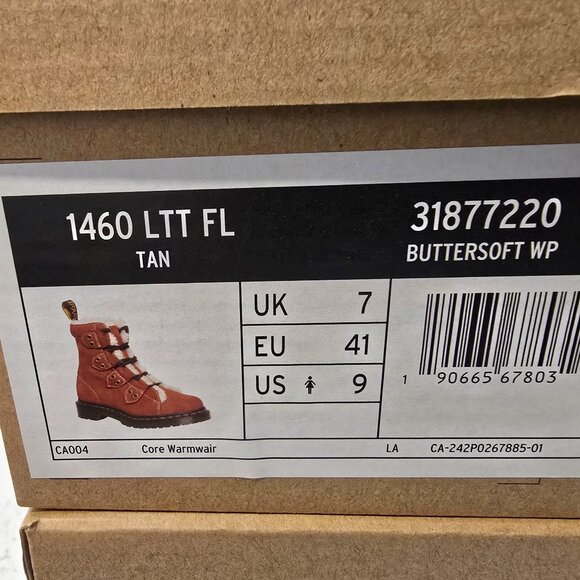 Dr. Martens 1460 Lace to Toe Fur Lined Buttersoft Nubuck Boots Brown Women's 9 - Picture 9 of 13